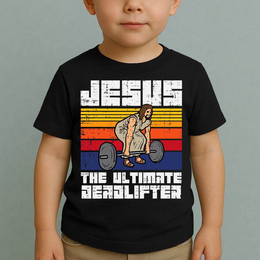 Gym Jesus Ultimate Deadlifter Christian Workout Toddler T-Shirt