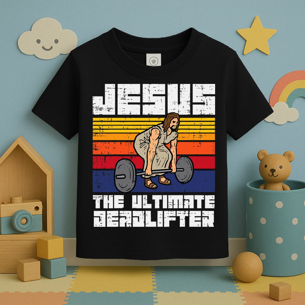 Gym Jesus Ultimate Deadlifter Christian Workout Toddler T-Shirt