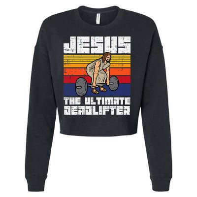Gym Jesus Ultimate Deadlifter Christian Workout Cropped Pullover Crew