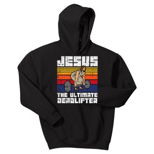 Gym Jesus Ultimate Deadlifter Christian Workout Kids Hoodie