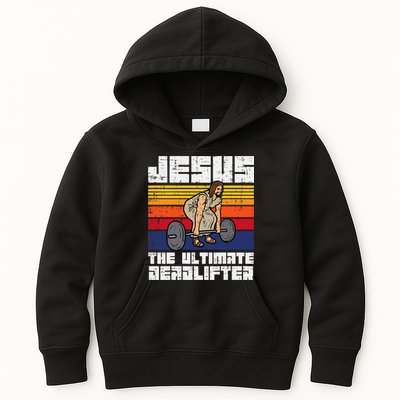 Gym Jesus Ultimate Deadlifter Christian Workout Kids Hoodie