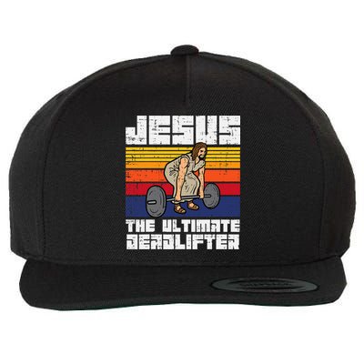 Gym Jesus Ultimate Deadlifter Christian Workout Wool Snapback Cap