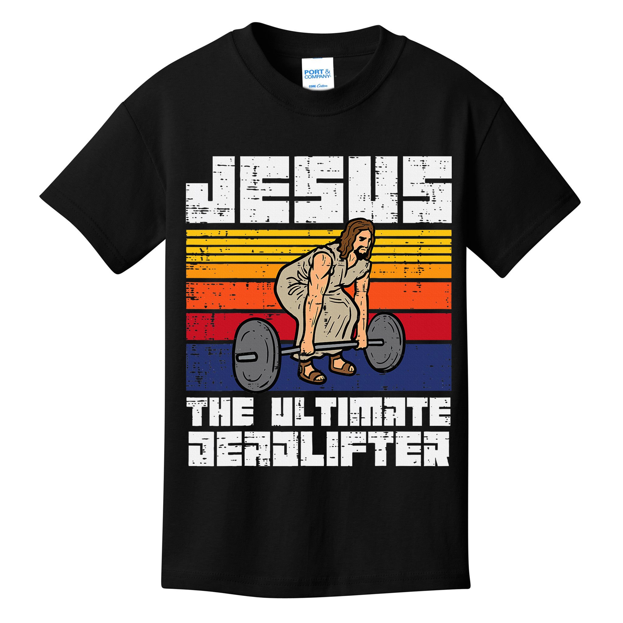 Gym Jesus Ultimate Deadlifter Christian Workout Kids T-Shirt