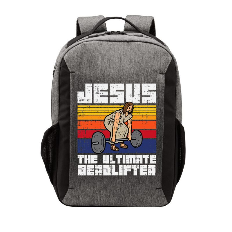 Gym Jesus Ultimate Deadlifter Christian Workout Vector Backpack