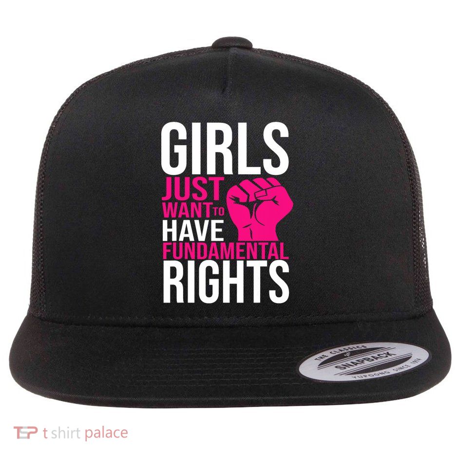 Girl  Just Want To Have Fundamental Rights Flatbill Hat