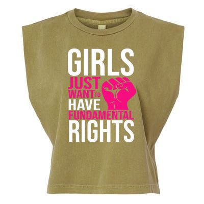 Girl  Just Want To Have Fundamental Rights Garment-Dyed Women's Muscle Tee