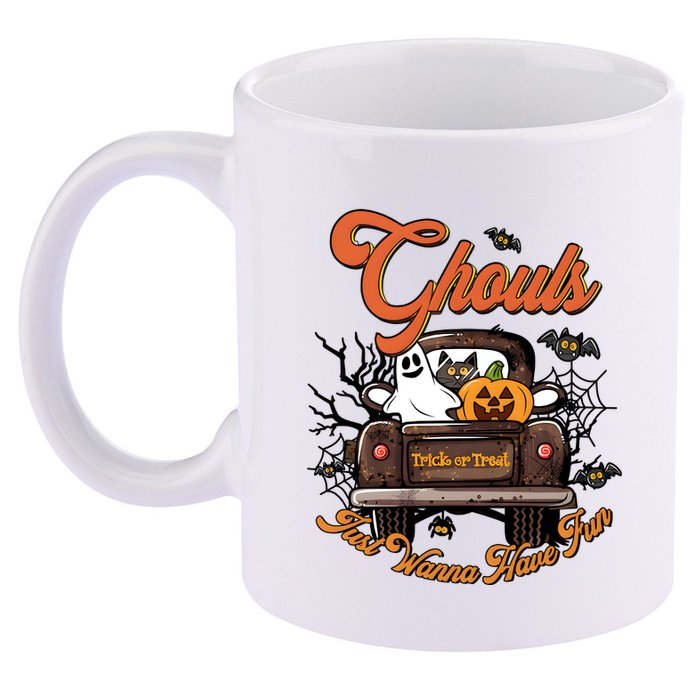 Ghouls Just Wanna Have Fun Witch Halloween 11oz C Handle Ceramic Mug