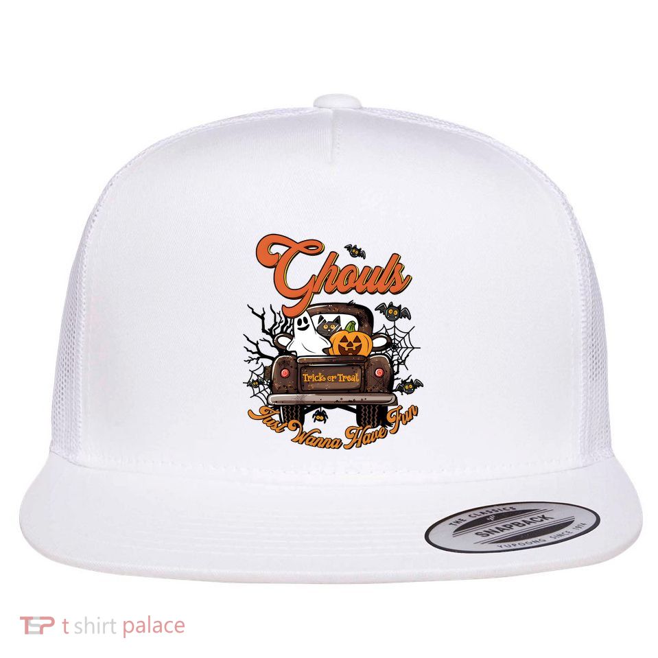 Ghouls Just Wanna Have Fun Witch Halloween Flatbill Hat