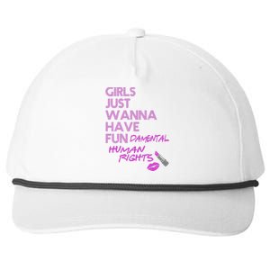 Girls Just Wanna Have Fundamental Human Rights Snapback Five-Panel Rope Hat