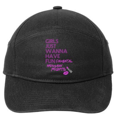Girls Just Wanna Have Fundamental Human Rights 7-Panel Snapback Hat