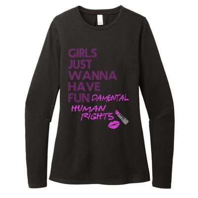 Girls Just Wanna Have Fundamental Human Rights Womens CVC Long Sleeve Shirt