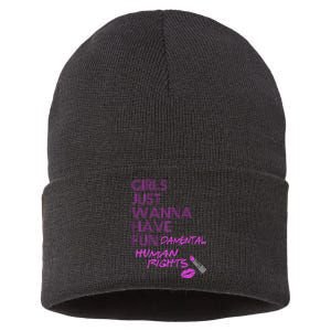 Girls Just Wanna Have Fundamental Human Rights Sustainable Knit Beanie