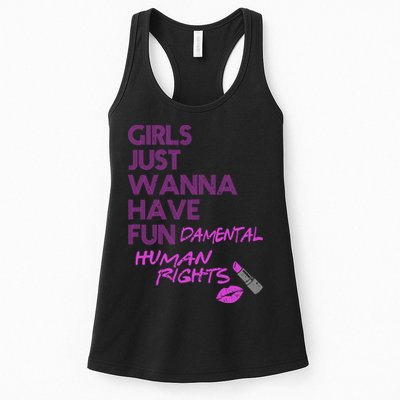 Girls Just Wanna Have Fundamental Human Rights Womens Tank Top