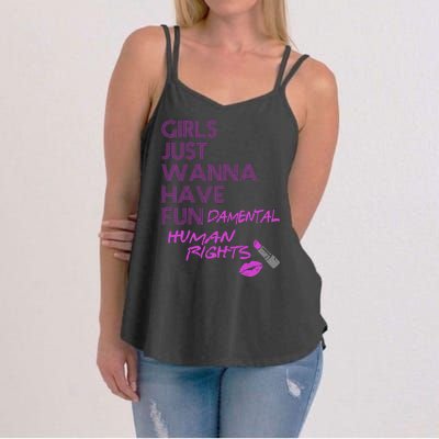 Girls Just Wanna Have Fundamental Human Rights Women's Strappy Tank