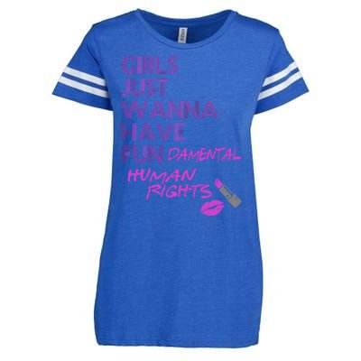 Girls Just Wanna Have Fundamental Human Rights Enza Ladies Jersey Football T-Shirt