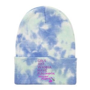 Girls Just Wanna Have Fundamental Human Rights Tie Dye 12in Knit Beanie