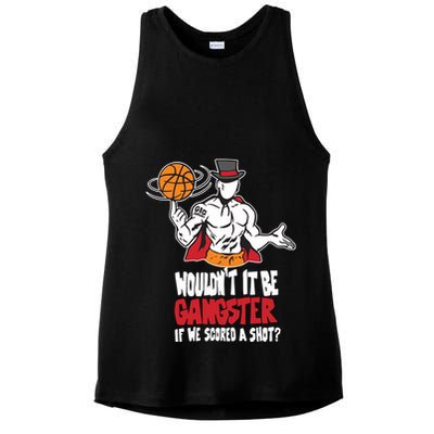Gic January WouldnT It Be Gangster If We Scored A Shot Ladies PosiCharge Tri-Blend Wicking Tank