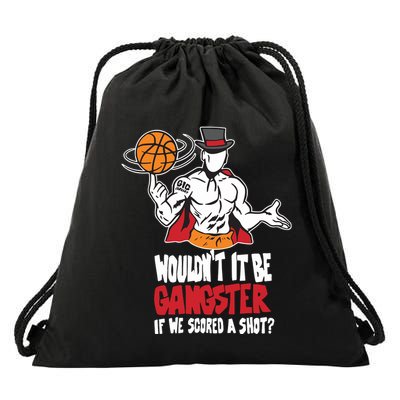 Gic January WouldnT It Be Gangster If We Scored A Shot Drawstring Bag