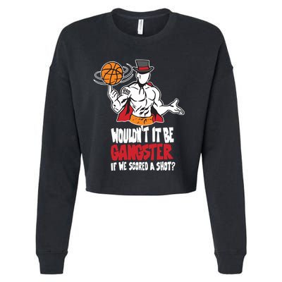 Gic January WouldnT It Be Gangster If We Scored A Shot Cropped Pullover Crew