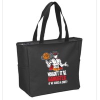 Gic January WouldnT It Be Gangster If We Scored A Shot Zip Tote Bag