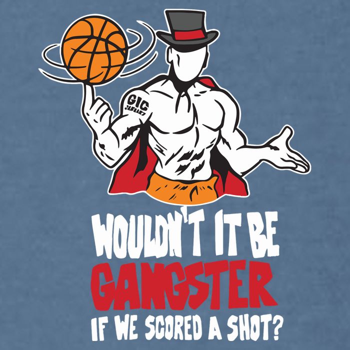 Gic January WouldnT It Be Gangster If We Scored A Shot Garment-Dyed Sweatshirt