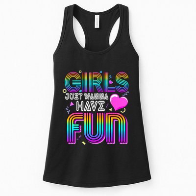 Girl Just Wanna Have Fun Awesome 70s 80s 90s 1980s Womens Tank Top