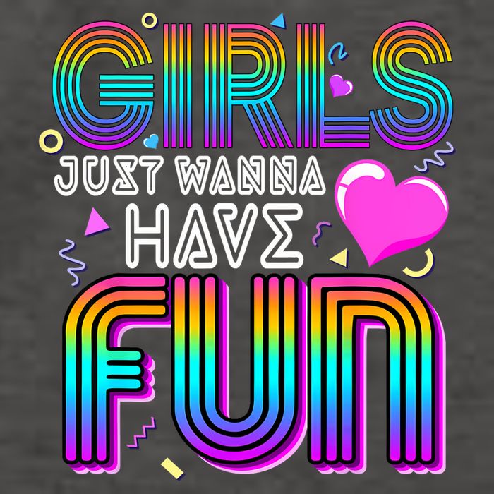 Girl Just Wanna Have Fun Awesome 70s 80s 90s 1980s Vector Backpack