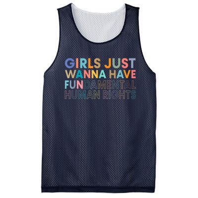 Girls Just Wanna Have Fundamental Rights Mesh Reversible Basketball Jersey Tank