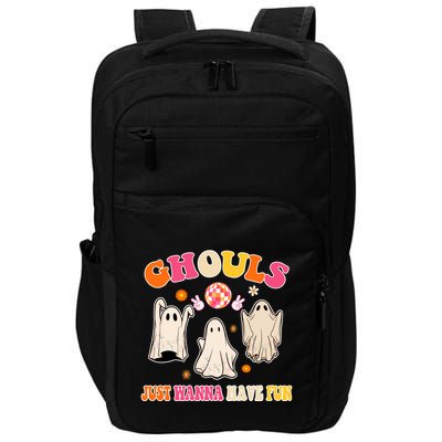Ghouls Just Wanna Have Fun Halloween Groovy Ghost Impact Tech Backpack