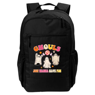 Ghouls Just Wanna Have Fun Halloween Groovy Ghost Backpack