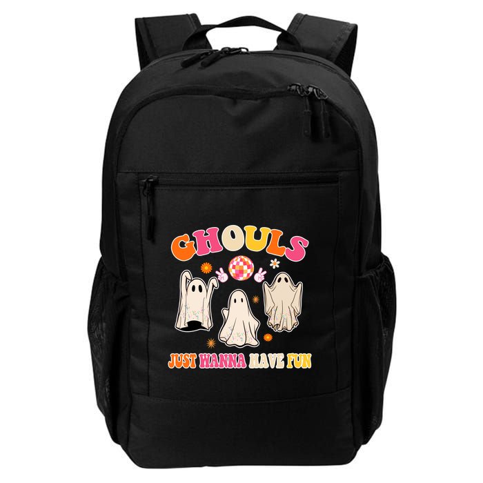 Ghouls Just Wanna Have Fun Halloween Groovy Ghost Backpack