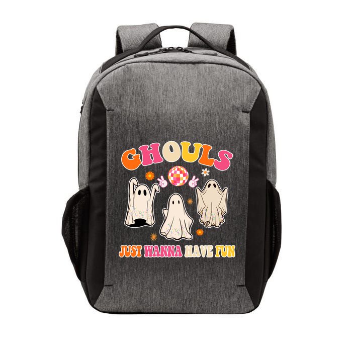 Ghouls Just Wanna Have Fun Halloween Groovy Ghost Vector Backpack