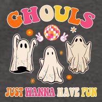 Ghouls Just Wanna Have Fun Halloween Groovy Ghost Vector Backpack