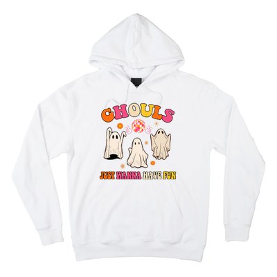 Ghouls Just Wanna Have Fun Halloween Groovy Ghost Hoodie