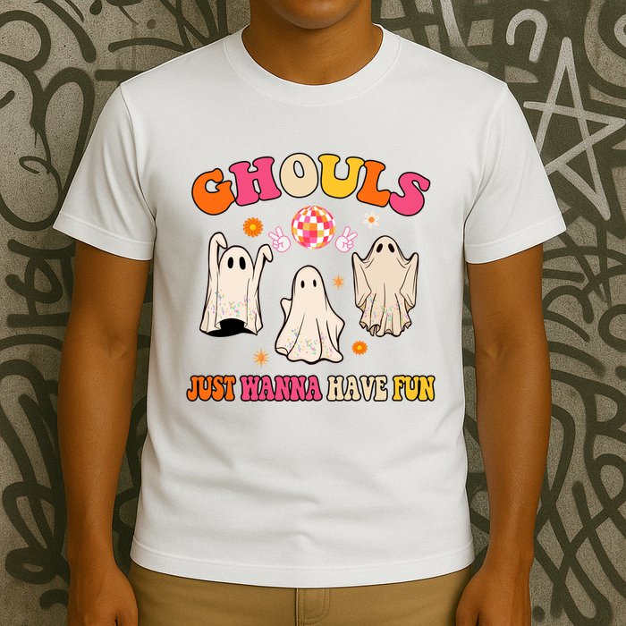 Ghouls Just Wanna Have Fun Halloween Groovy Ghost T-Shirt