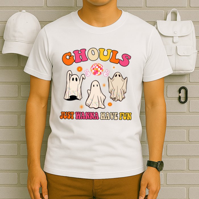 Ghouls Just Wanna Have Fun Halloween Groovy Ghost T-Shirt