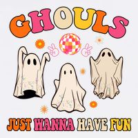 Ghouls Just Wanna Have Fun Halloween Groovy Ghost T-Shirt