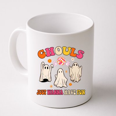 Ghouls Just Wanna Have Fun Halloween Groovy Ghost Mug