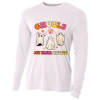 Ghouls Just Wanna Have Fun Halloween Groovy Ghost Cooling Performance Long Sleeve Crew