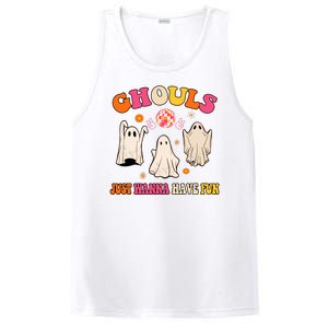 Ghouls Just Wanna Have Fun Halloween Groovy Ghost PosiCharge Competitor Tank