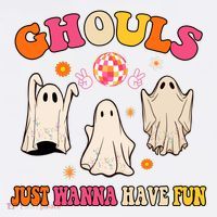 Ghouls Just Wanna Have Fun Halloween Groovy Ghost Tank Top