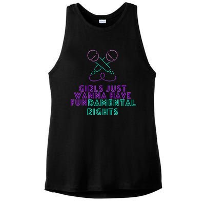 Girl Just Want To Have Fundamental Rights Ladies PosiCharge Tri-Blend Wicking Tank