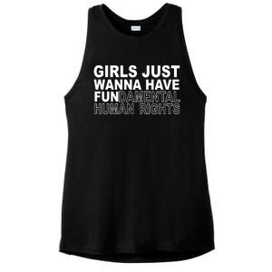 Girls Just Wanna Have Fundamental Human Rights Ladies PosiCharge Tri-Blend Wicking Tank