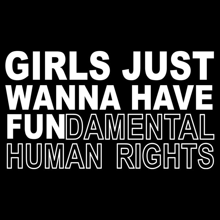 Girls Just Wanna Have Fundamental Human Rights Cooling Performance Crew T-Shirt