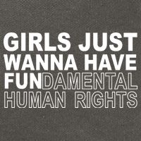 Girls Just Wanna Have Fundamental Human Rights Cotton Canvas Backpack