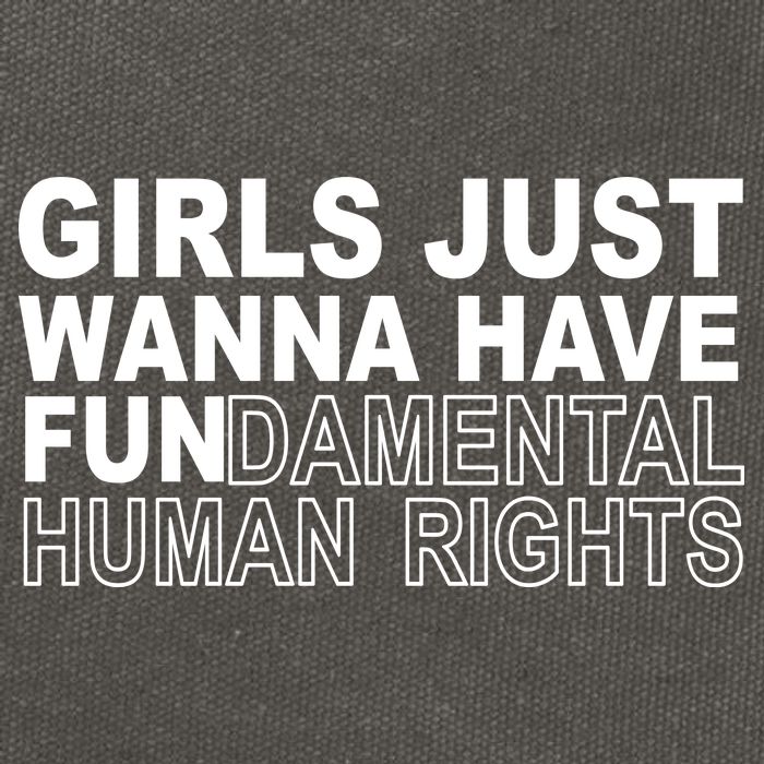 Girls Just Wanna Have Fundamental Human Rights Cotton Canvas Backpack