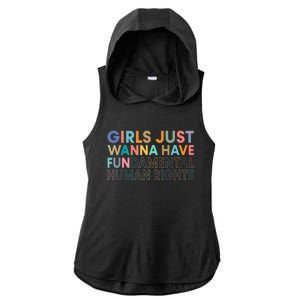 Girls Just Wanna Have Fundamental Rights Ladies PosiCharge Tri-Blend Wicking Draft Hoodie Tank