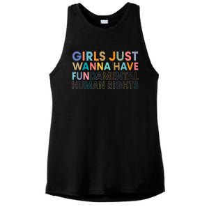 Girls Just Wanna Have Fundamental Rights Ladies PosiCharge Tri-Blend Wicking Tank