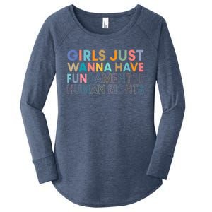 Girls Just Wanna Have Fundamental Rights Women's Perfect Tri Tunic Long Sleeve Shirt