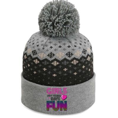 Girls Just Wanna Have Fun 80s Retro Party The Baniff Cuffed Pom Beanie